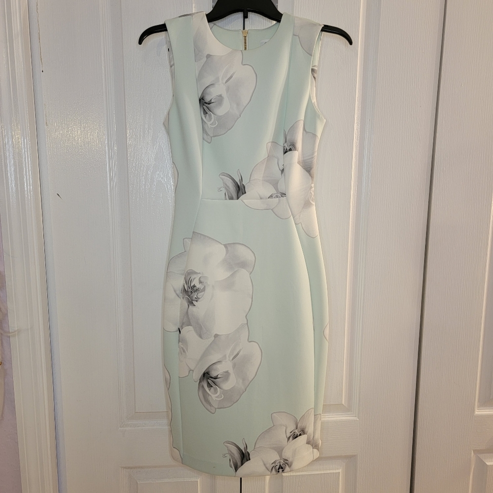Calvin Klein | Scuba Dress | Blue Floral
